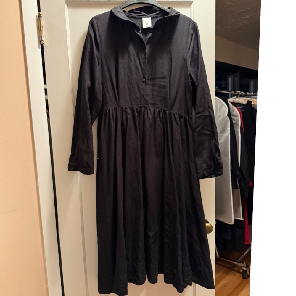 Son de Flor Black Long Sleeve Dress